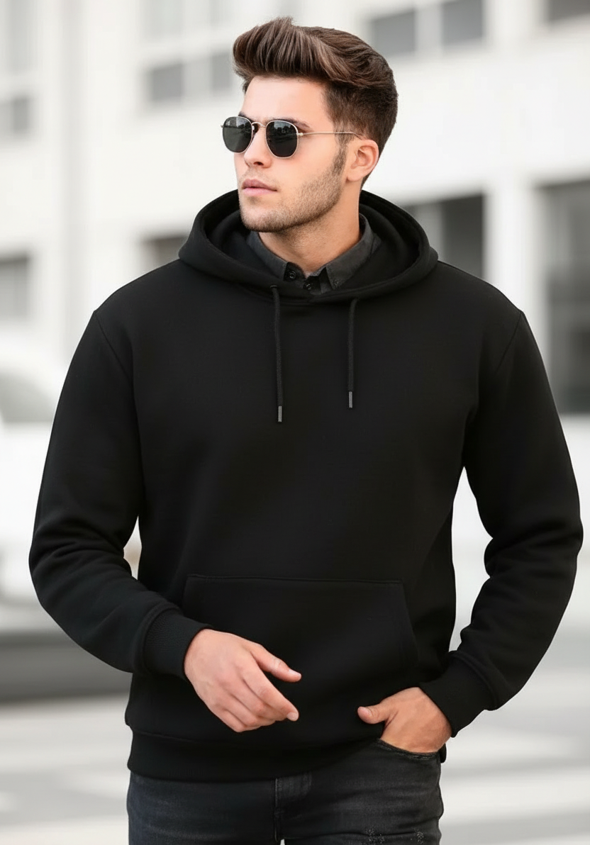 Mens Hoodie Pullover Long Sleeve Casual Fashion Sweatshirts Drawstring Gym Hooded Shirt with kangaroo Pocket